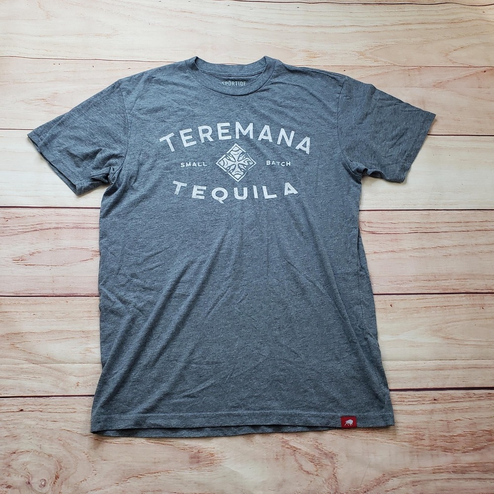 Sportiqe Shirt Mens M Gray Teremana Tequila Graphic Crew Neck Tagless Basic